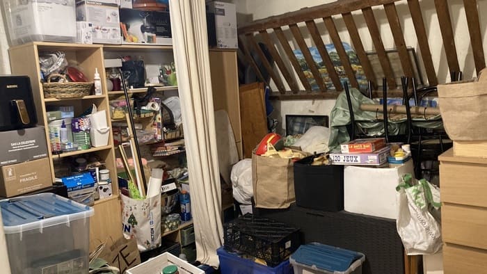 Espace de stockage encombré