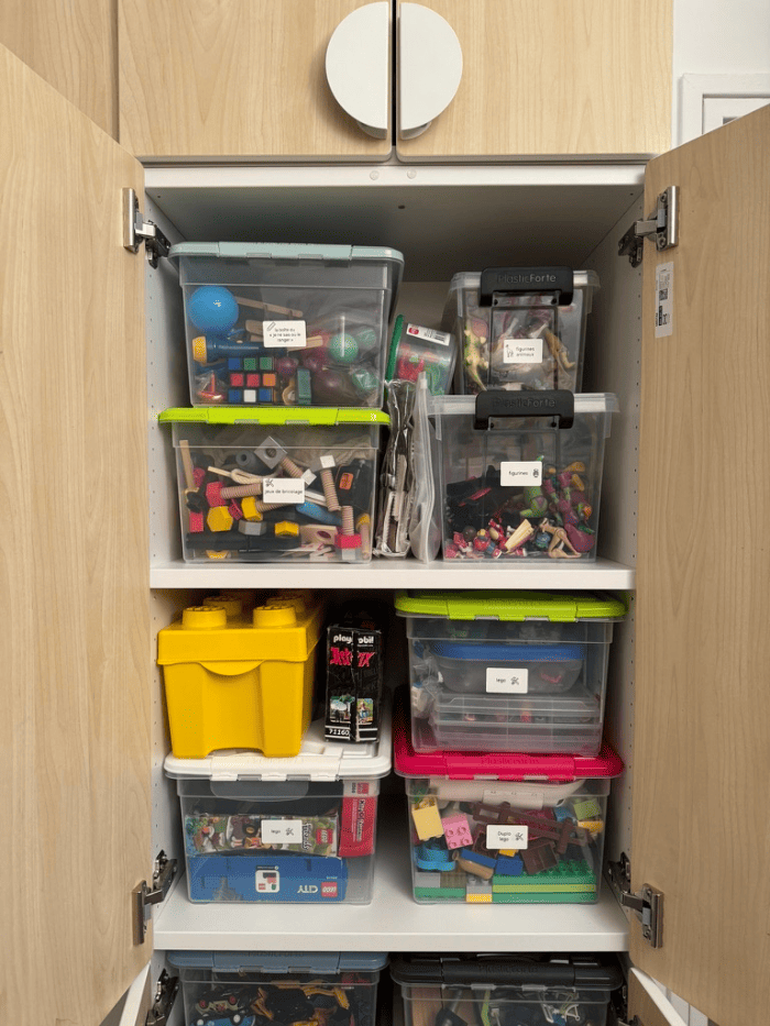 Chambre enfants optimisée après une réalisation de home organising