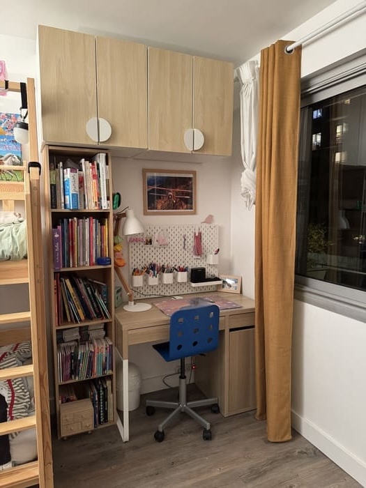 Chambre enfants optimisée après une réalisation de home organising